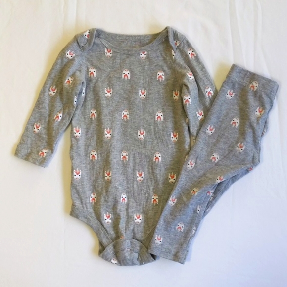 george heather gray unicorn matching outfit set bodysuit & pants 18 months baby - Picture 1 of 9